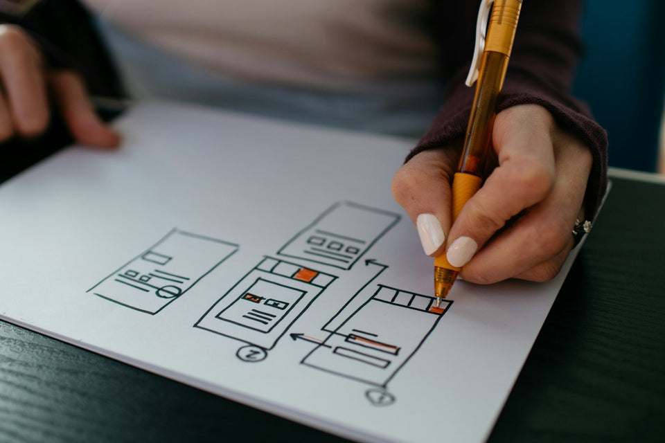 Designer reviewing technical garment specifications