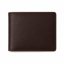 Brown leather wallet on a white background