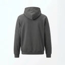 Gray hoodie shown from the back on a light gray background