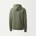 Green hoodie shown from the back on a light gray background