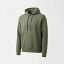 Green hoodie on a light gray background