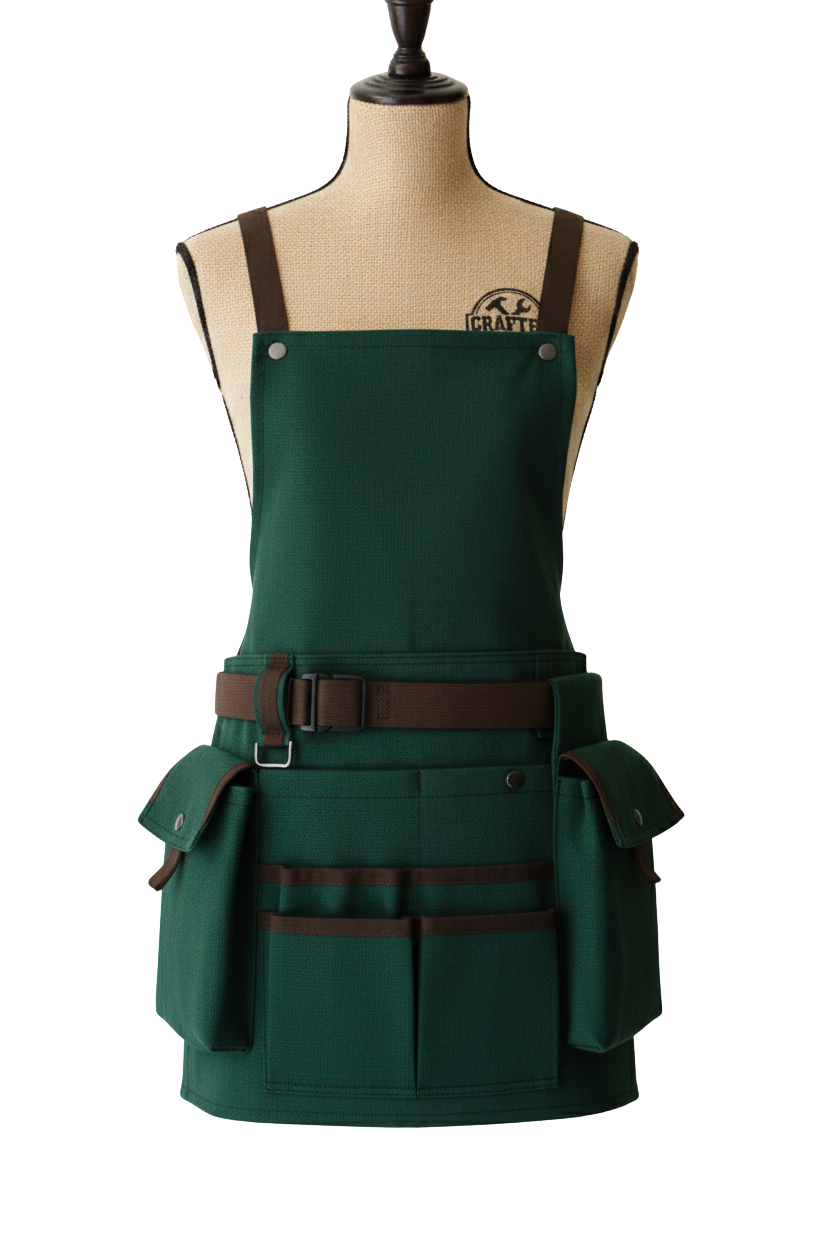 Custom Heavy-Duty Utility Bib Apron manufacturing and bulk supply by DenimByte