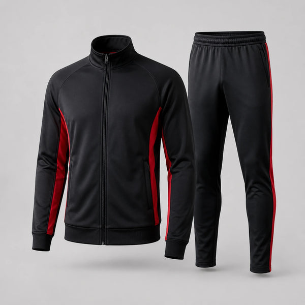 Custom tracksuit jacket and trousers manufactured by Florix Sports custom manufacturing by Florix Sports