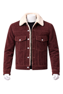 Men’s Corduroy Trucker Jacket with Sherpa Collar wholesale apparel product image