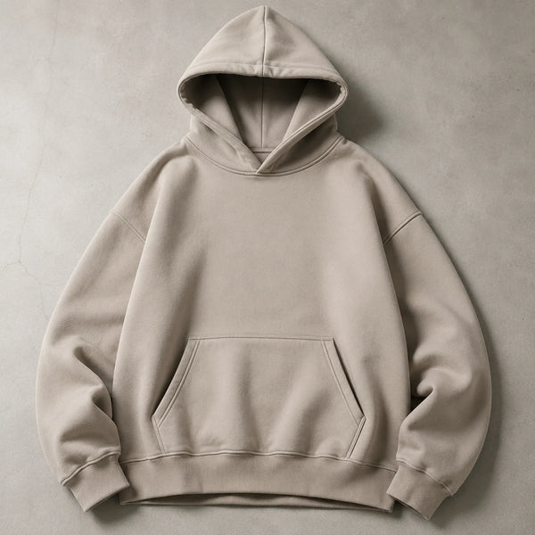 Oversized custom hoodies with private-label finishing