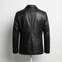 Leather Blazer Jacket back view private label apparel
