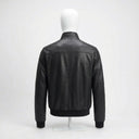 Leather Harrington Jacket back view private label apparel
