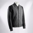 Leather Varsity Jacket front view custom manufacturing