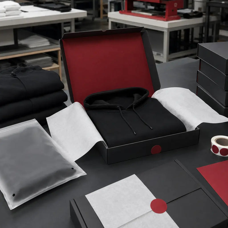 Custom Packaging custom apparel finishing option