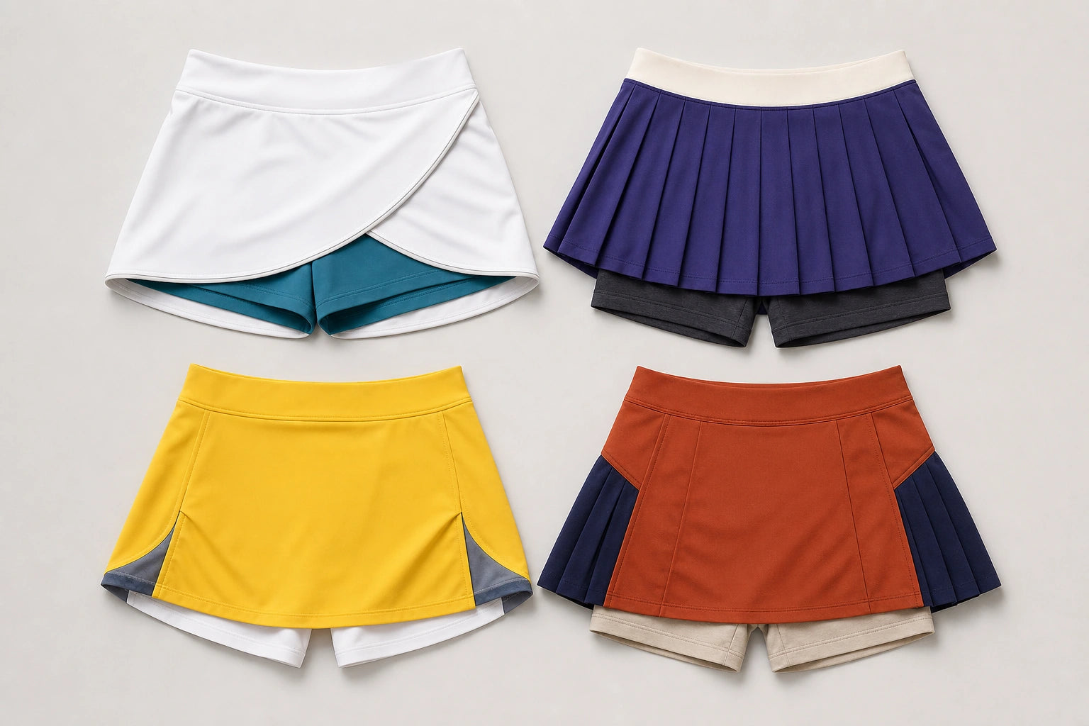 Unbranded custom badminton skirts for badminton uniform manufacturing