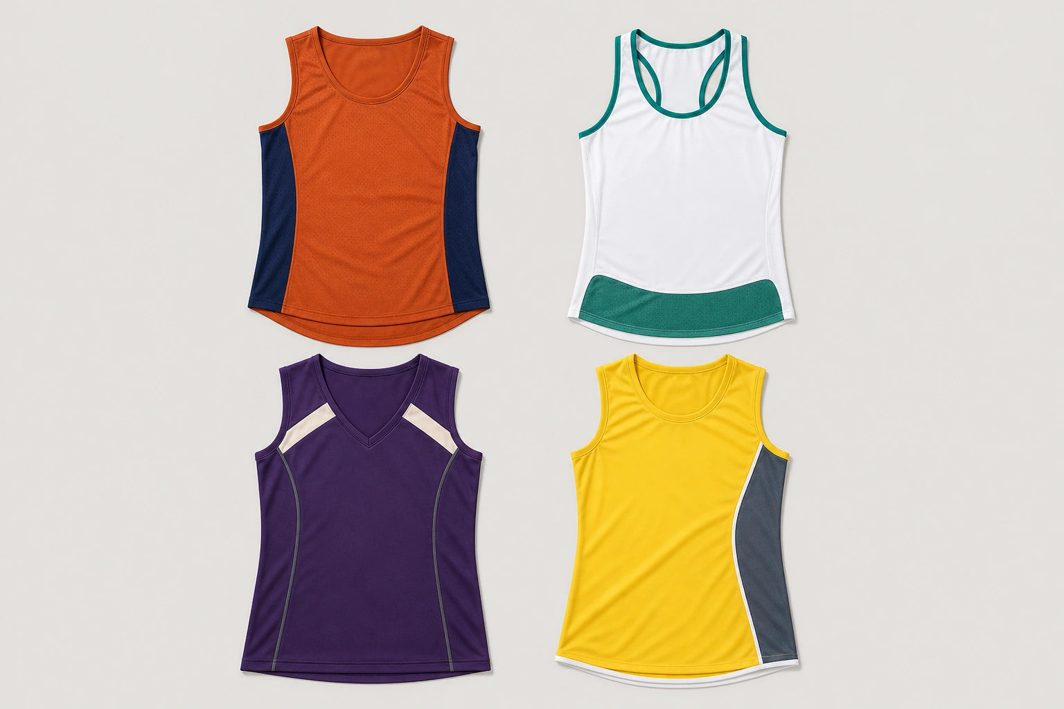 Unbranded custom sleeveless tops for badminton uniform manufacturing