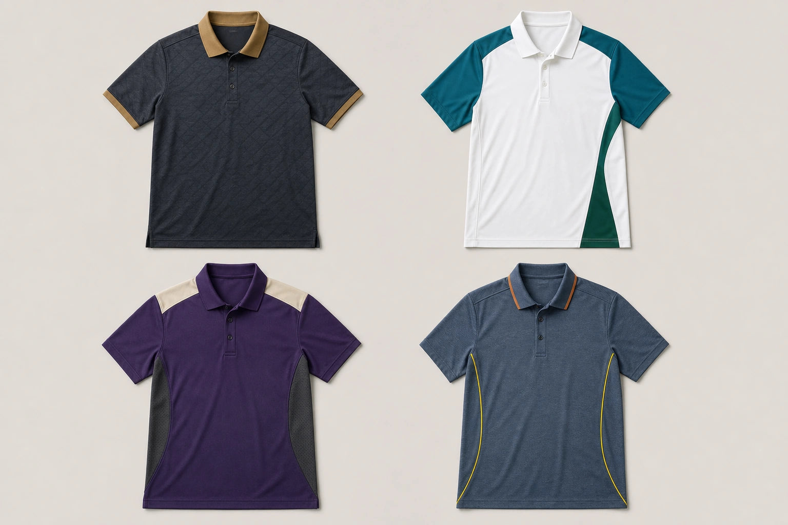Unbranded custom team polos for badminton uniform manufacturing