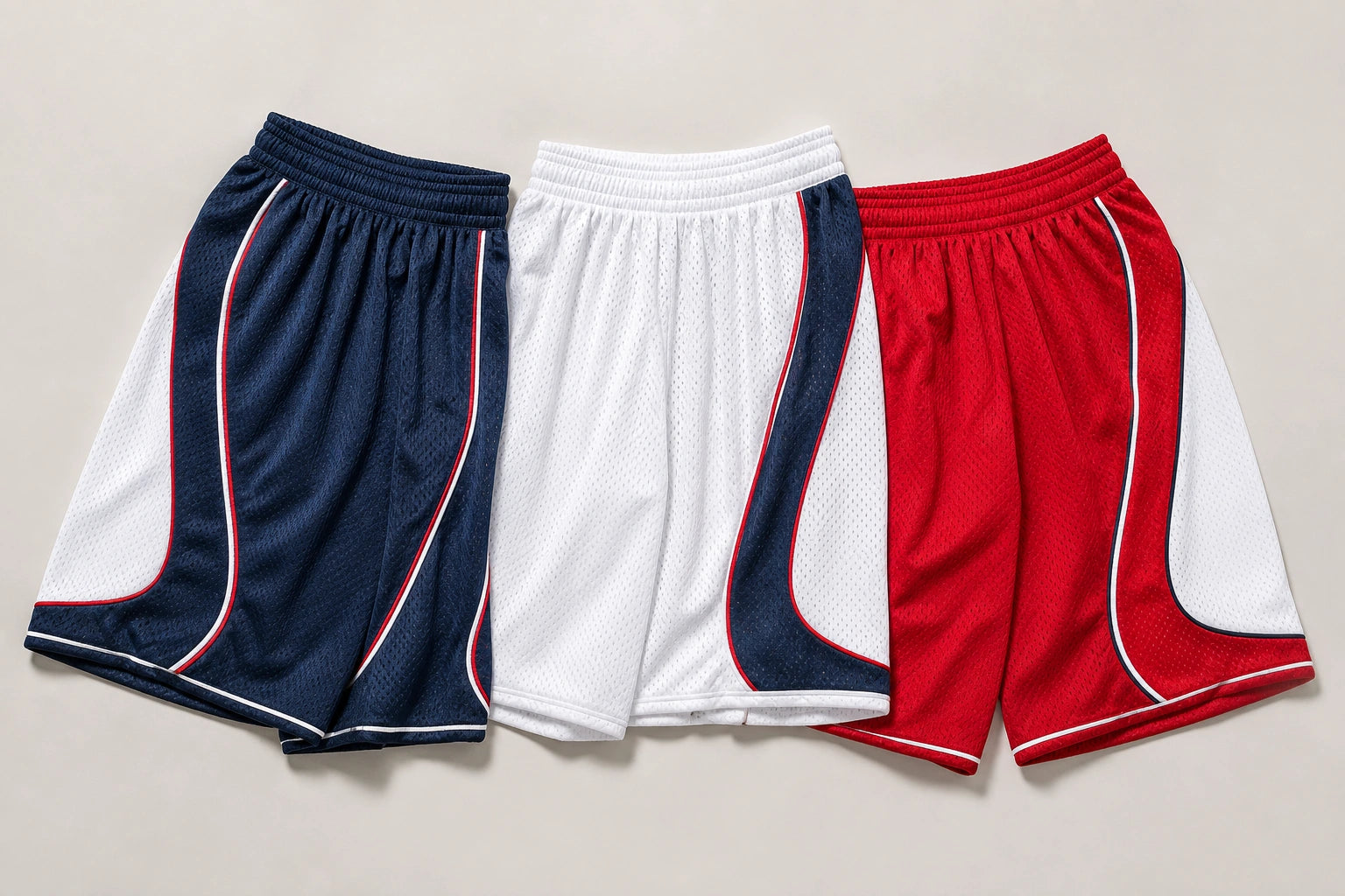 Unbranded custom basketball shorts for basketball uniform manufacturing