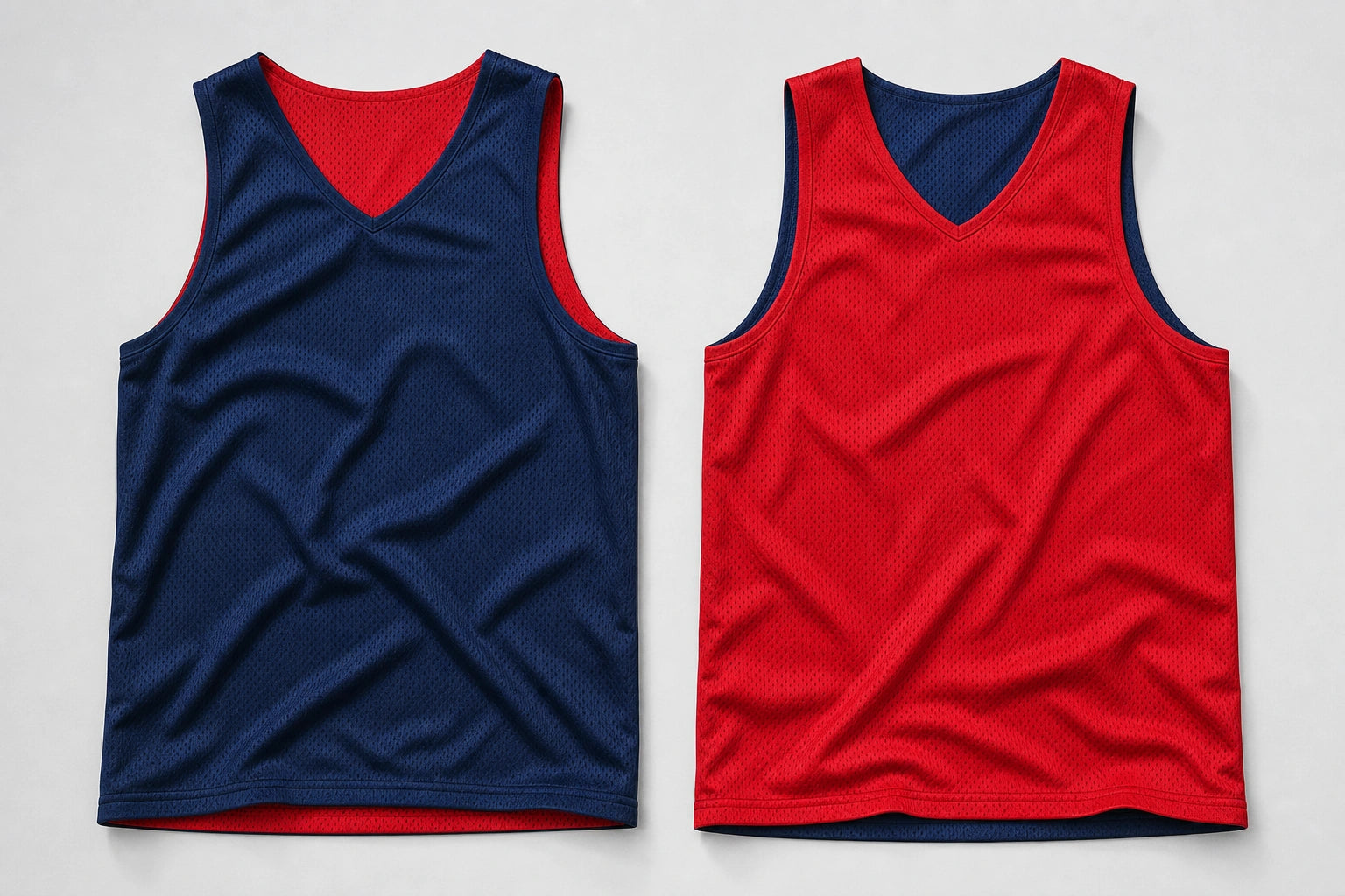 Unbranded custom reversible sets for basketball uniform manufacturing