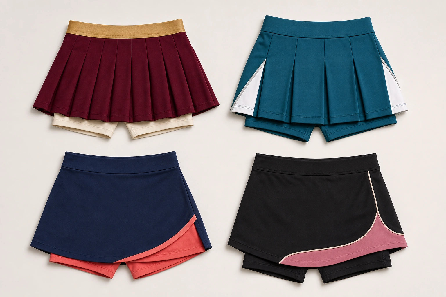 Unbranded custom cheer skirts for cheerleading uniform manufacturing