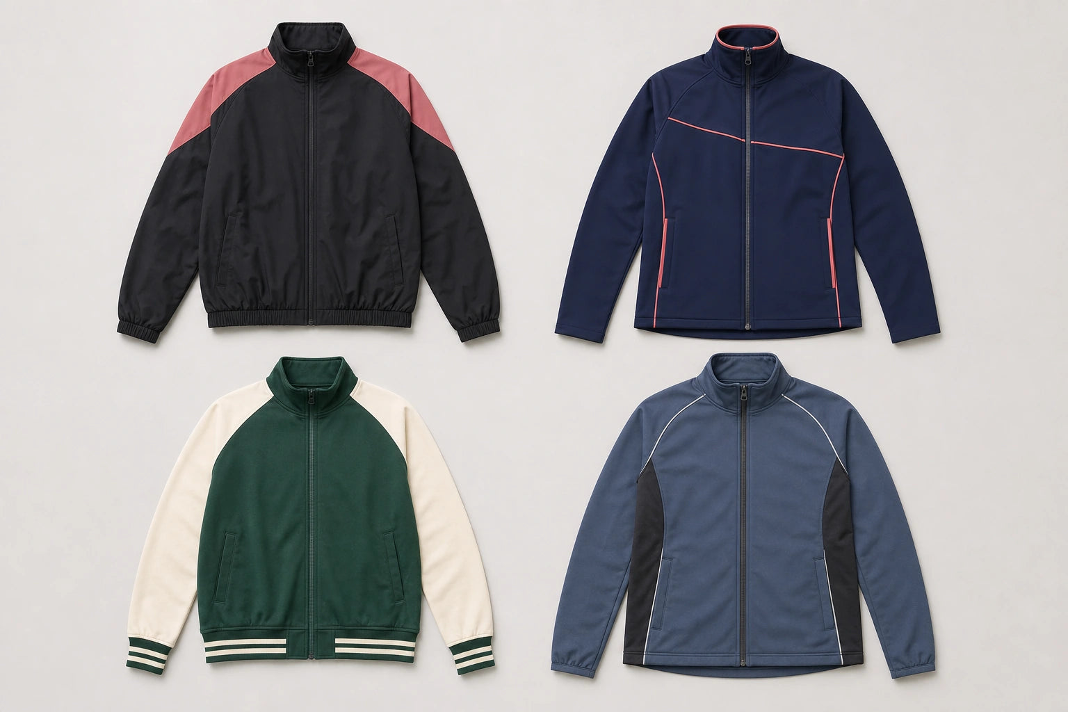 Unbranded custom warm-up jackets for cheerleading uniform manufacturing