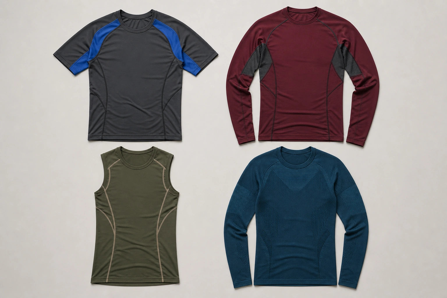 Unbranded custom compression tops for compression sportswear manufacturing