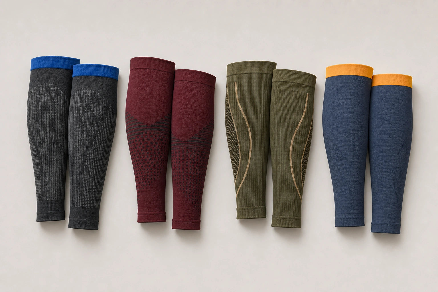Unbranded custom calf sleeves for compression sportswear manufacturing