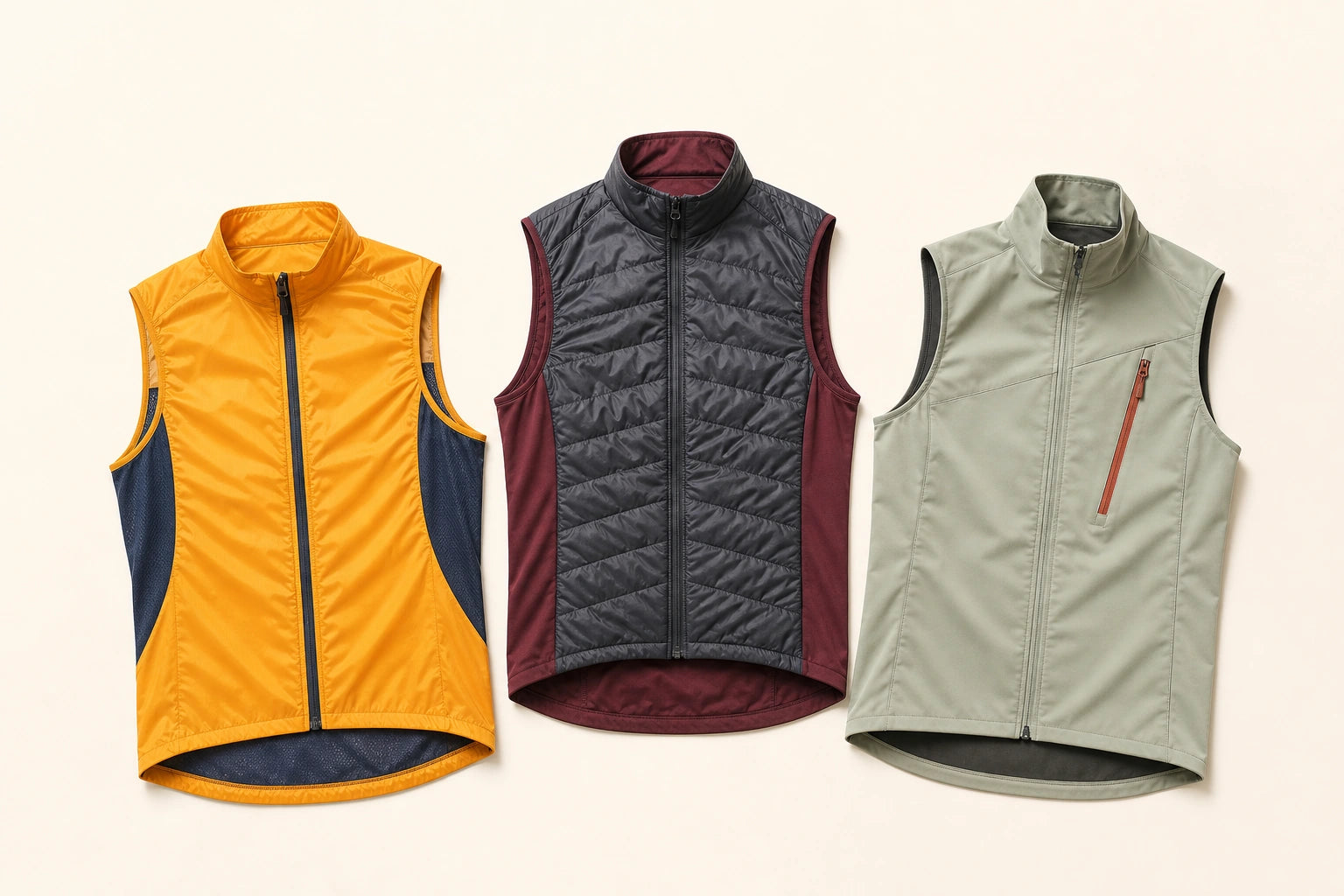 Unbranded custom cycling gilets for cycling wear manufacturing