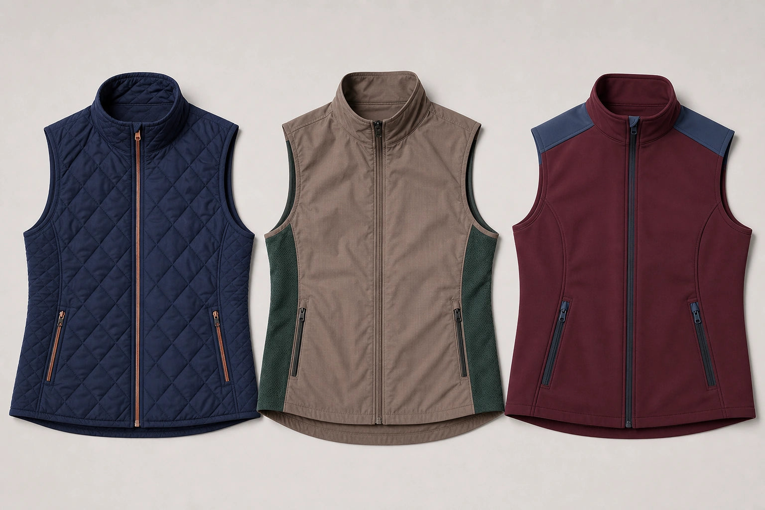 Unbranded custom team gilets for equestrian apparel manufacturing