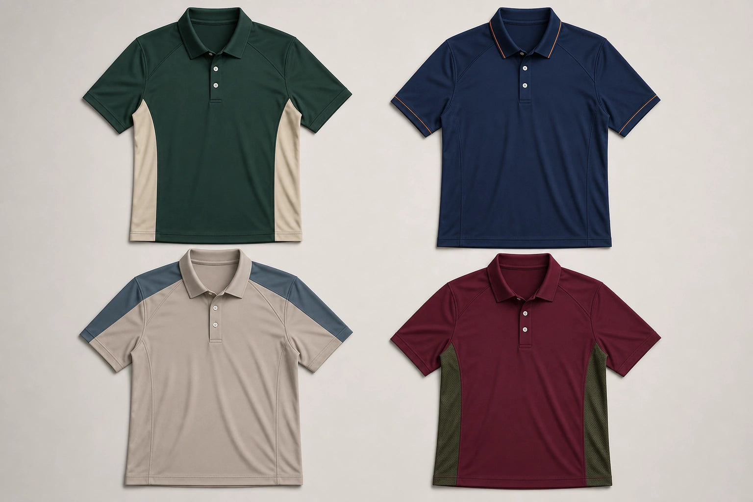 Unbranded custom club polos for equestrian apparel manufacturing