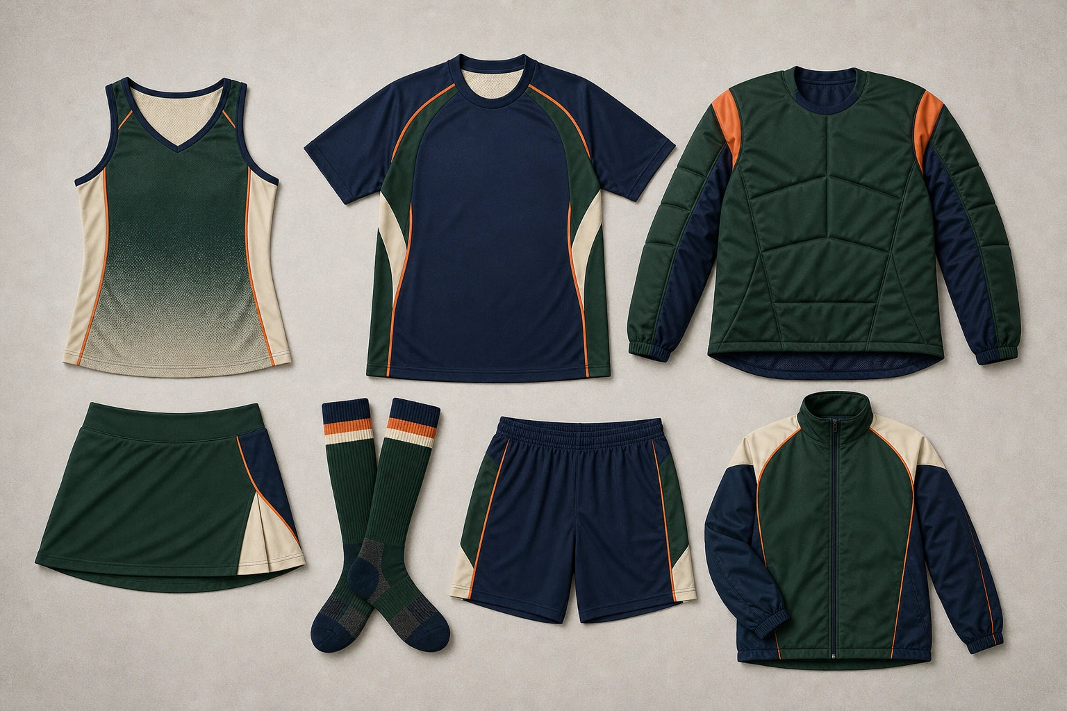 Unbranded custom field hockey uniforms for teamwear manufacturing