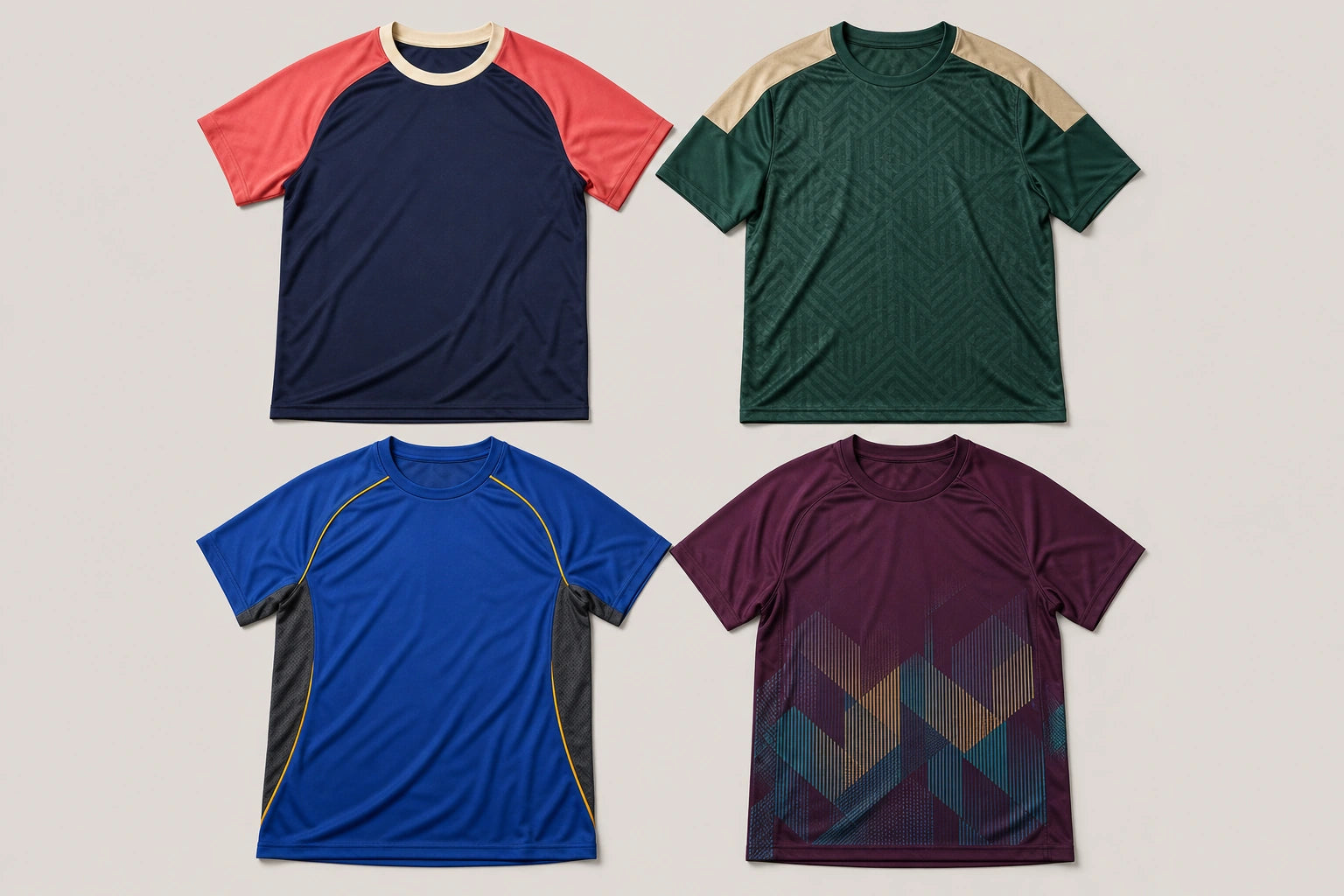Unbranded custom match jerseys for football kit manufacturing