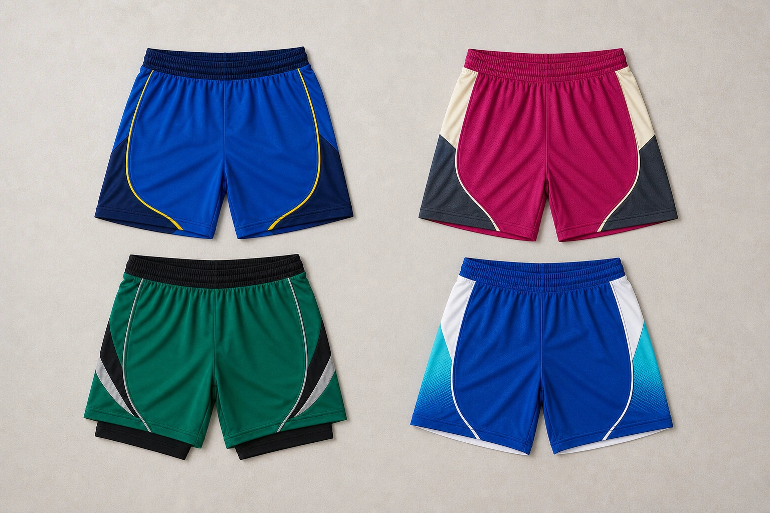 Unbranded custom futsal shorts for futsal kit manufacturing