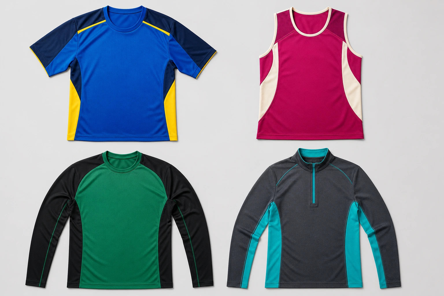 Unbranded custom training tops for futsal kit manufacturing
