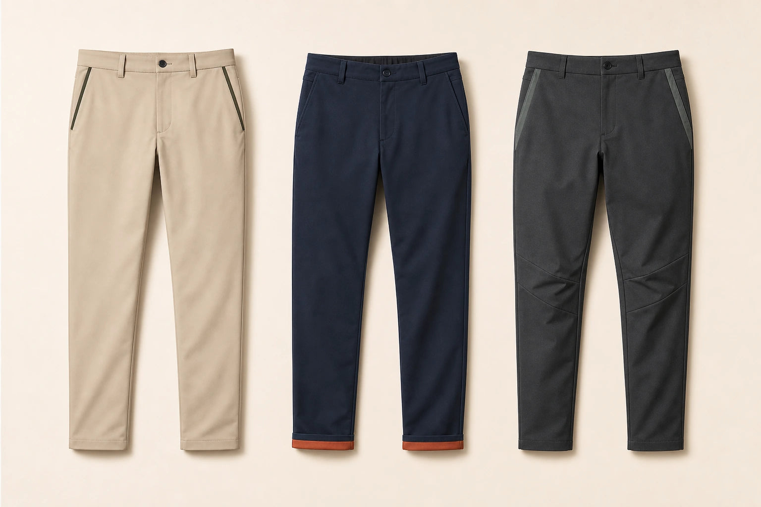 Unbranded custom golf trousers for golf apparel manufacturing