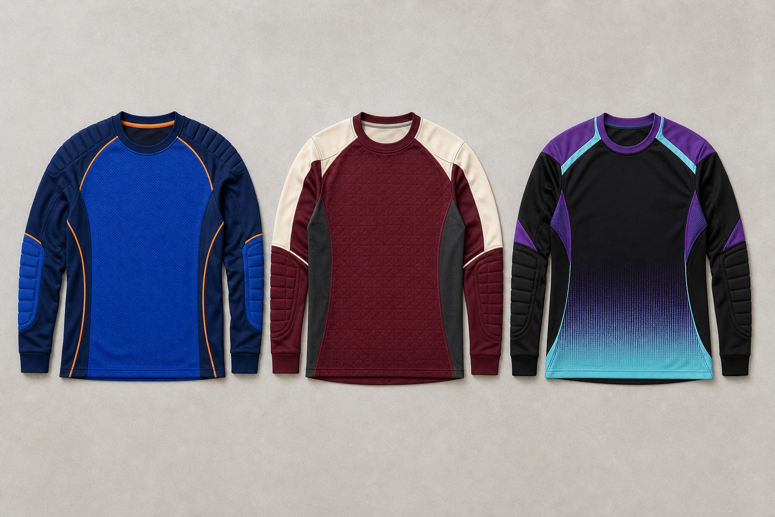 Unbranded custom goalkeeper tops for handball uniform manufacturing
