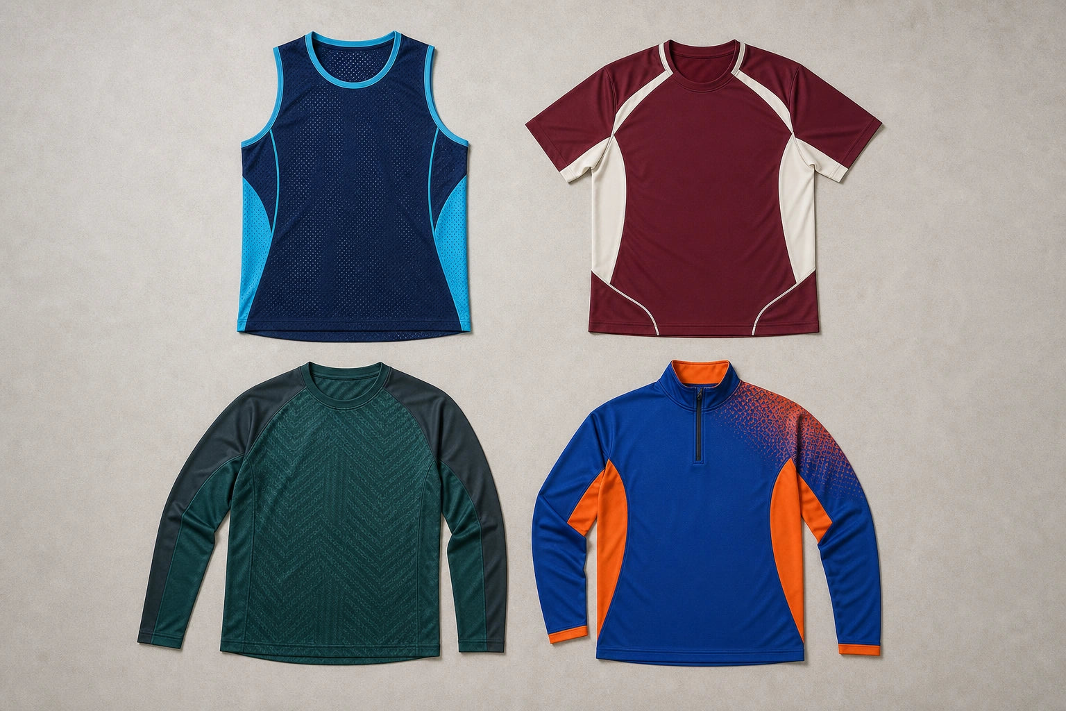 Unbranded custom training shirts for handball uniform manufacturing