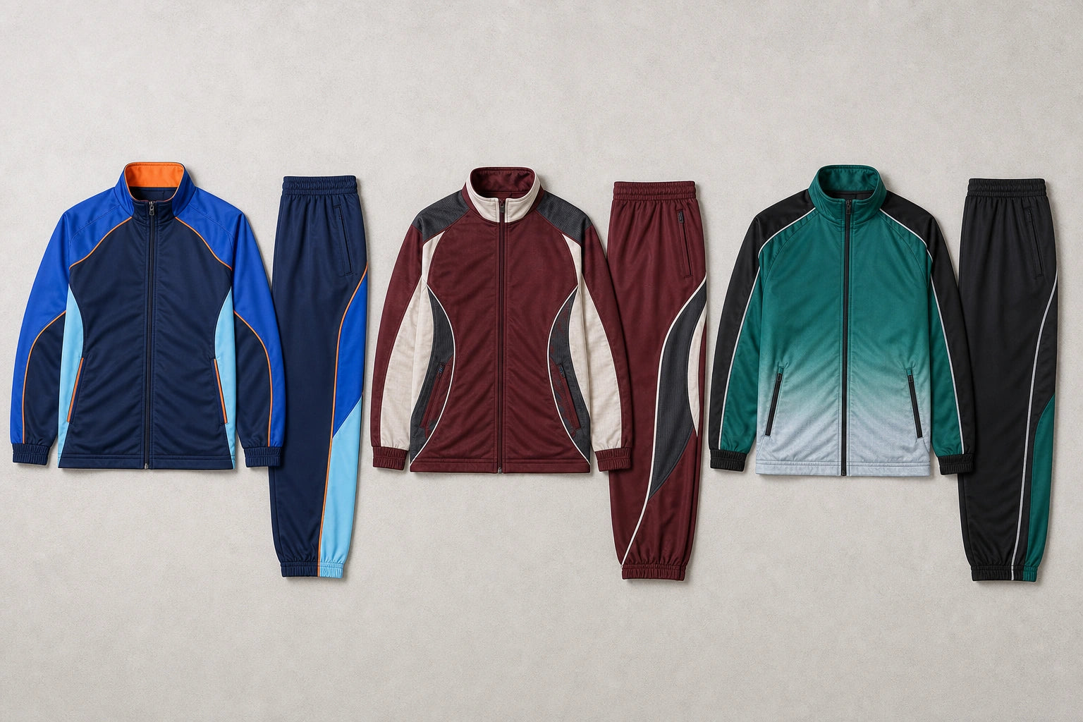 Unbranded custom team tracksuits for handball uniform manufacturing