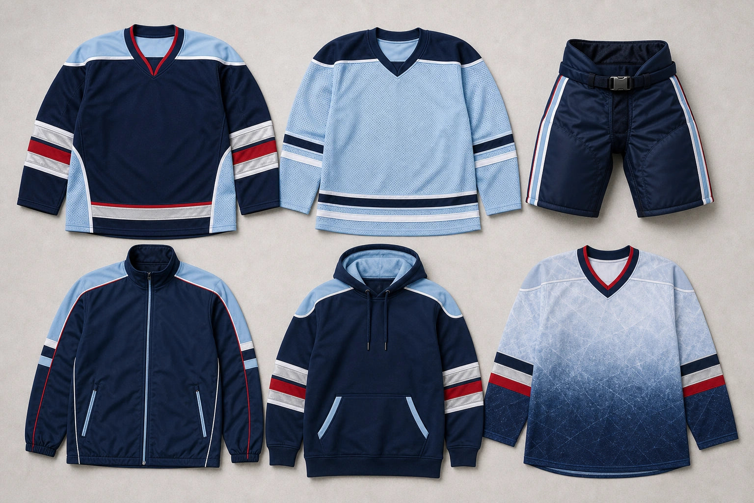 Unbranded custom ice hockey jerseys for teamwear manufacturing