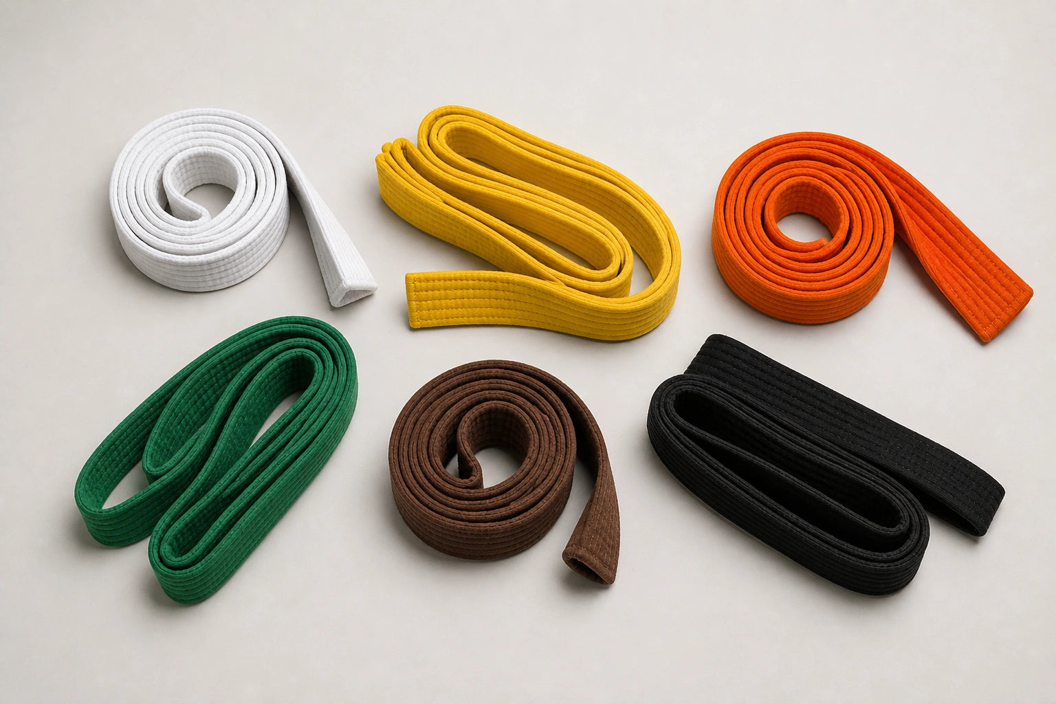 Unbranded custom judo belts for judo gi manufacturing