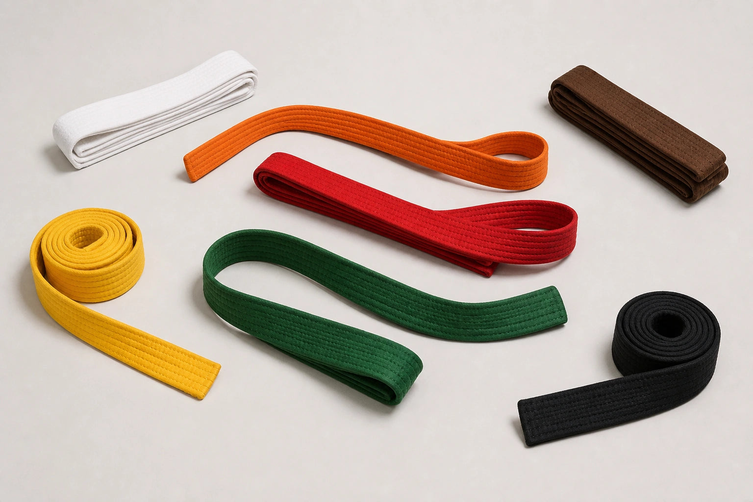 Unbranded custom karate belts for karate uniform manufacturing