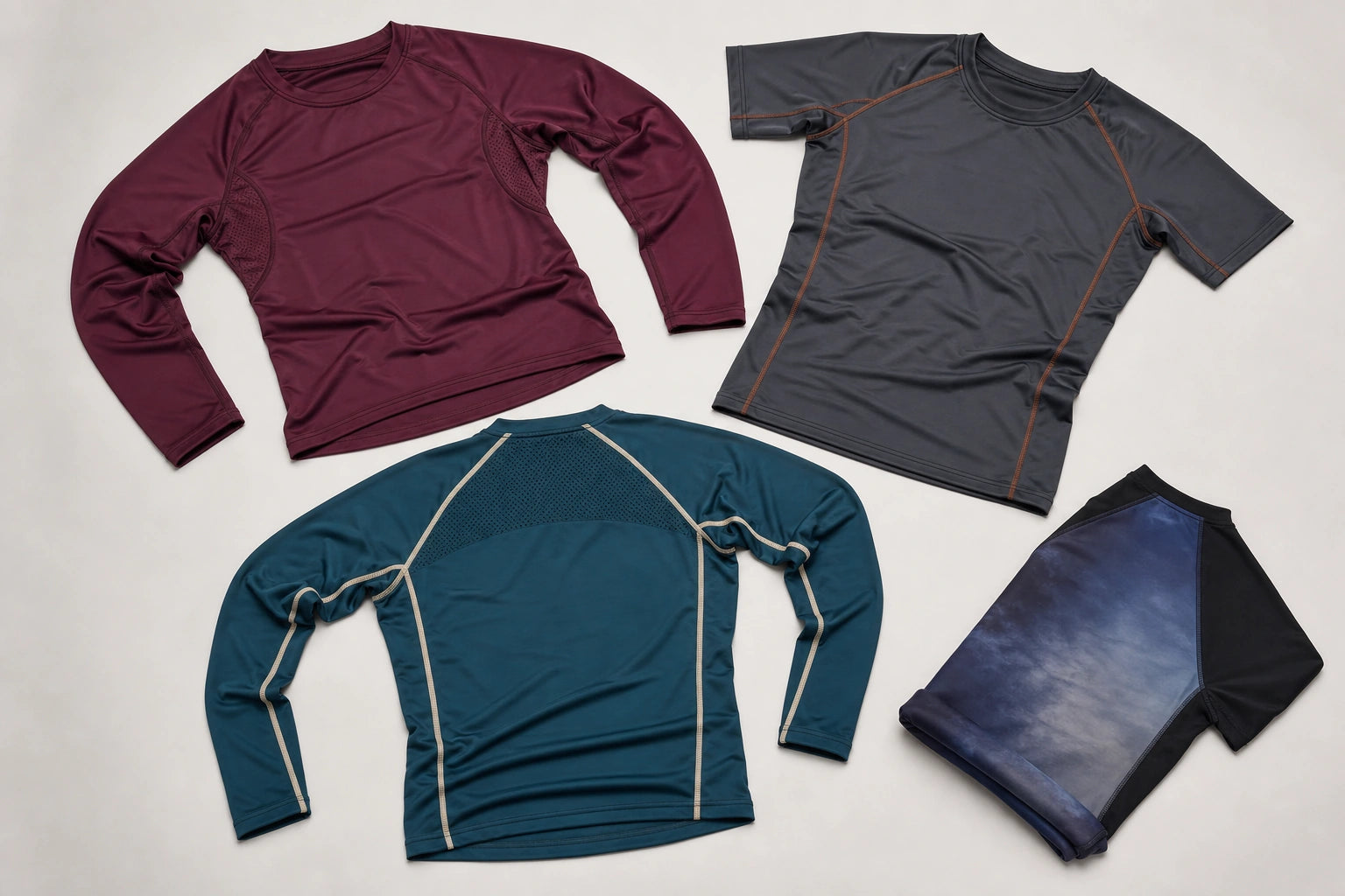 Unbranded custom rash guards for kickboxing apparel manufacturing