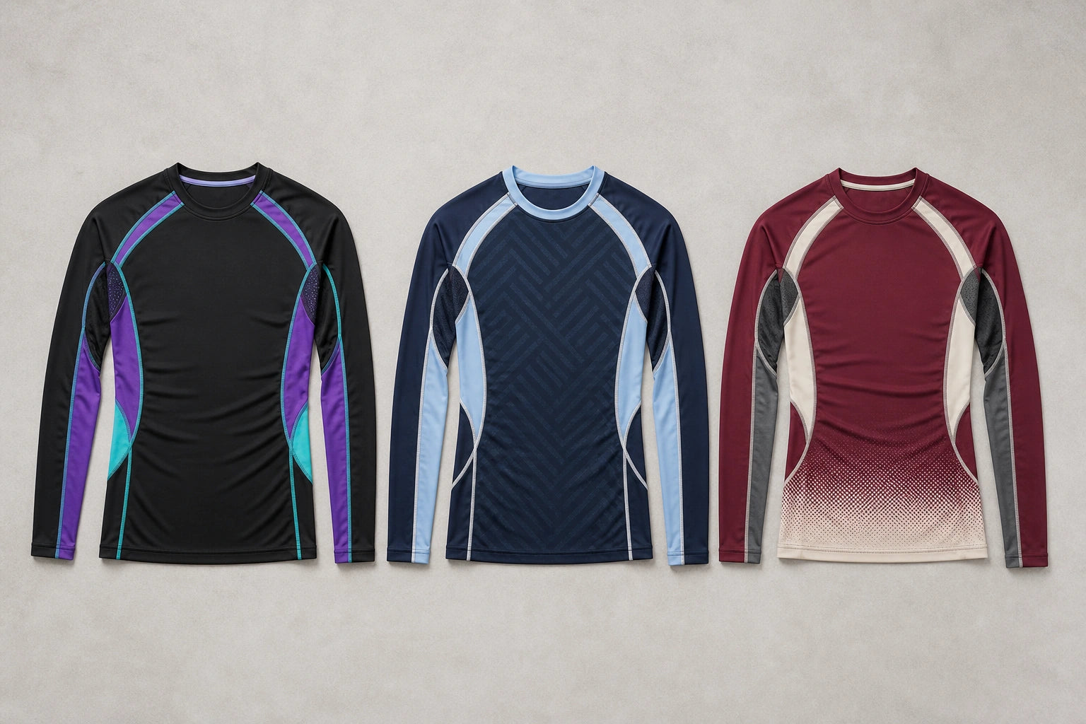 Unbranded custom compression tops for lacrosse uniform manufacturing