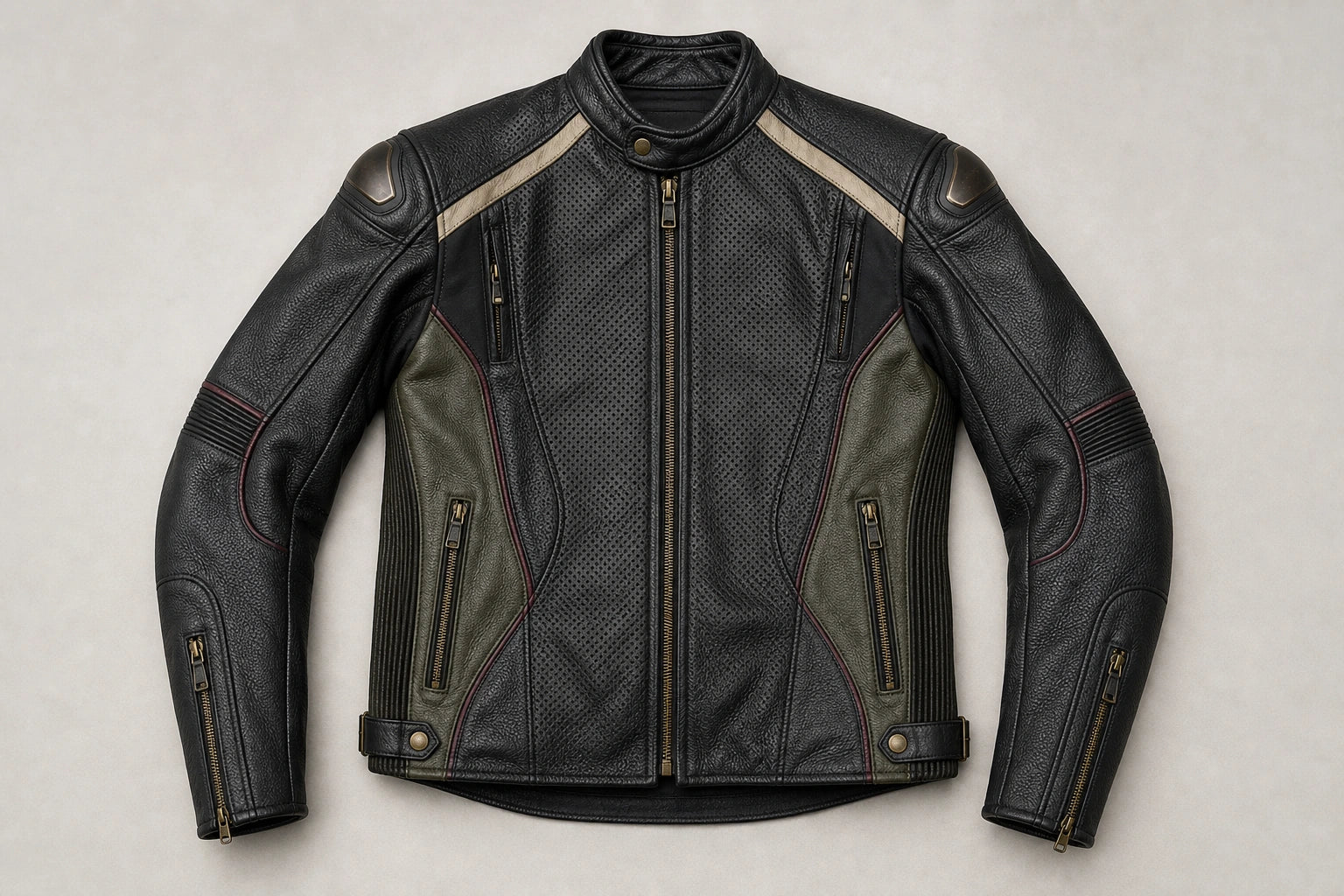 Unbranded custom motorcycle jackets for motorcycle leather apparel manufacturing