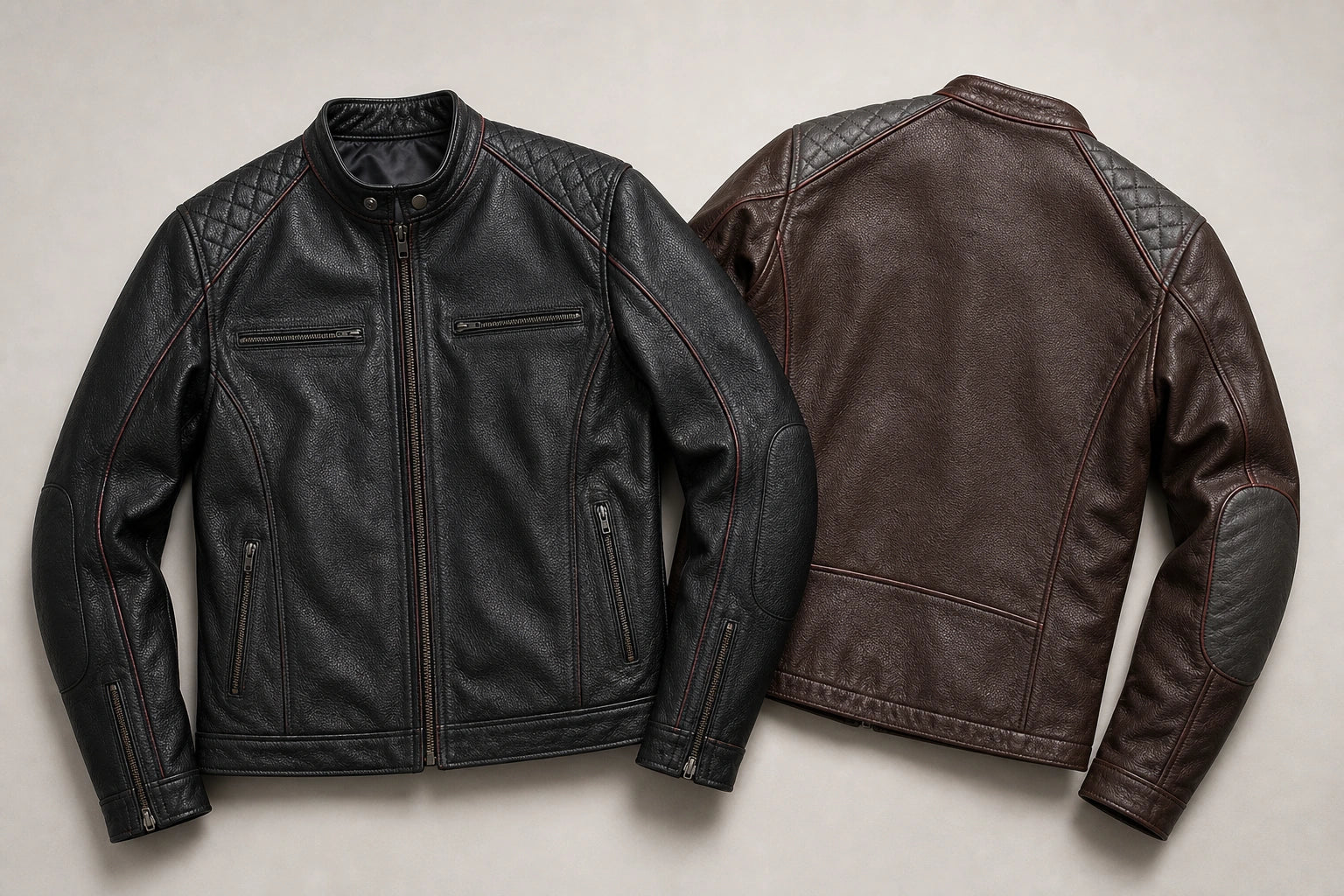 Unbranded custom club jackets for motorcycle leather apparel manufacturing