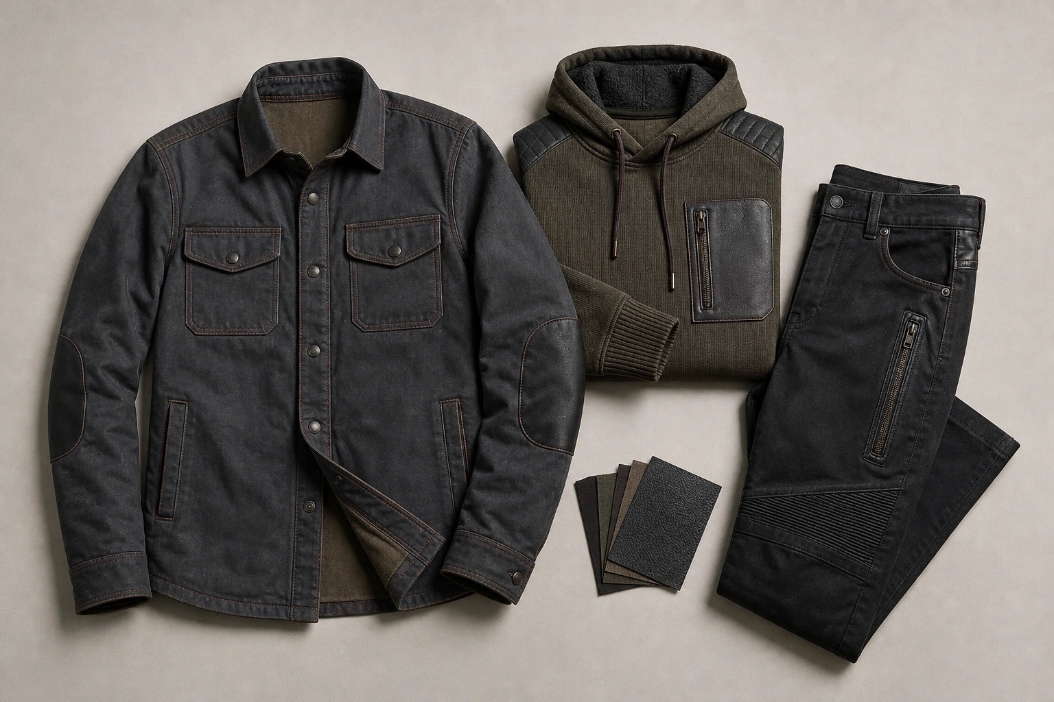 Unbranded custom lifestyle biker apparel for motorcycle leather apparel manufacturing