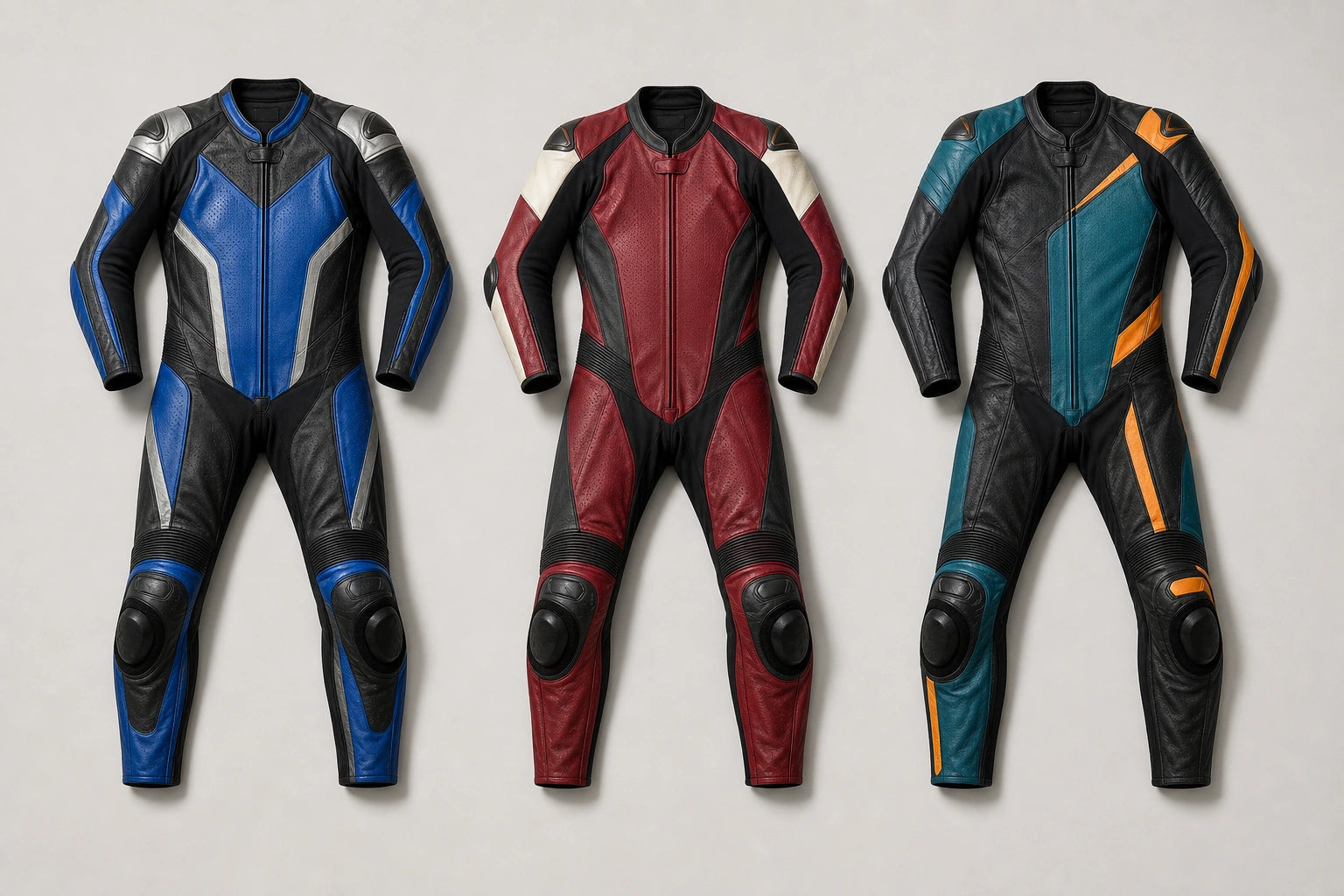 Unbranded custom motorcycle racing suit for motorsport apparel manufacturing
