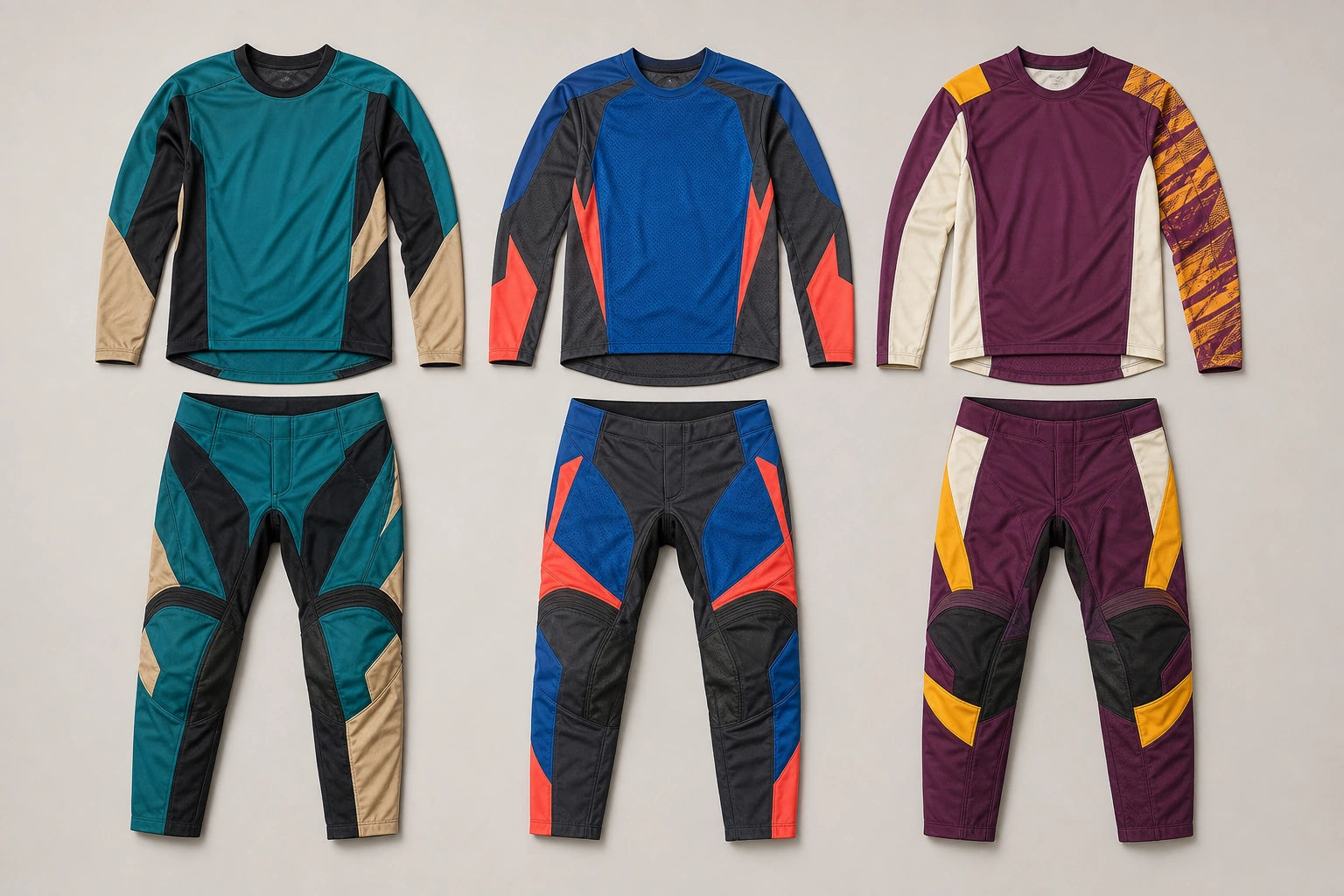 Unbranded custom motocross gear for motorsport apparel manufacturing