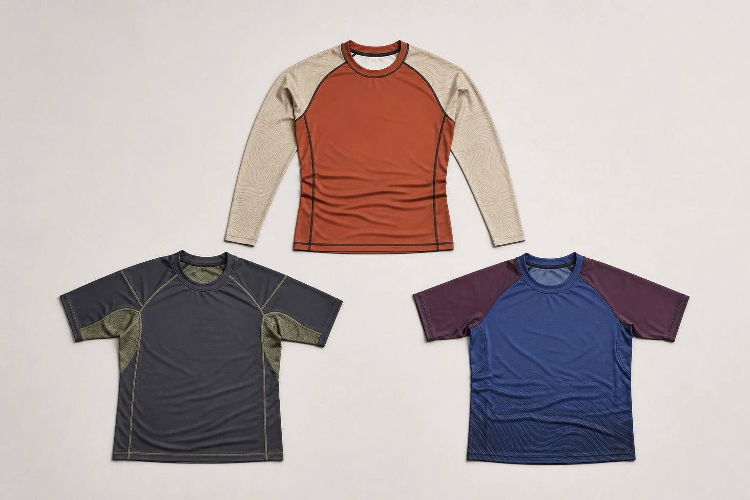 Unbranded custom no-gi rash guards for no gi bjj apparel manufacturing