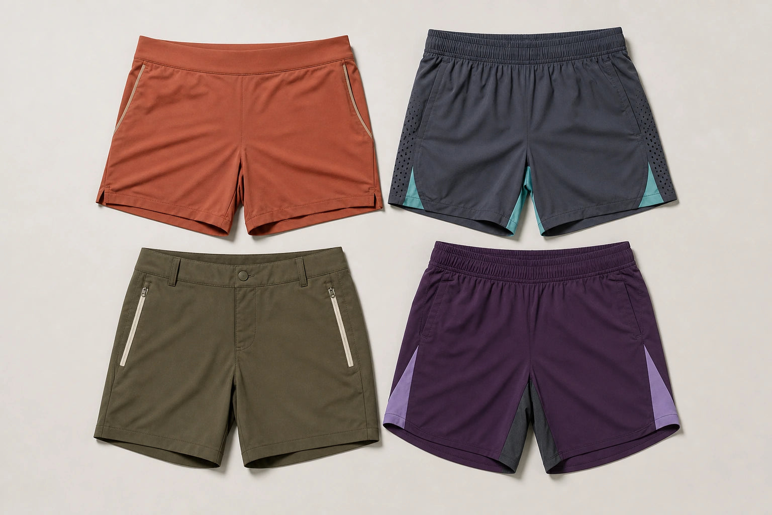 Unbranded custom padel shorts for padel apparel manufacturing