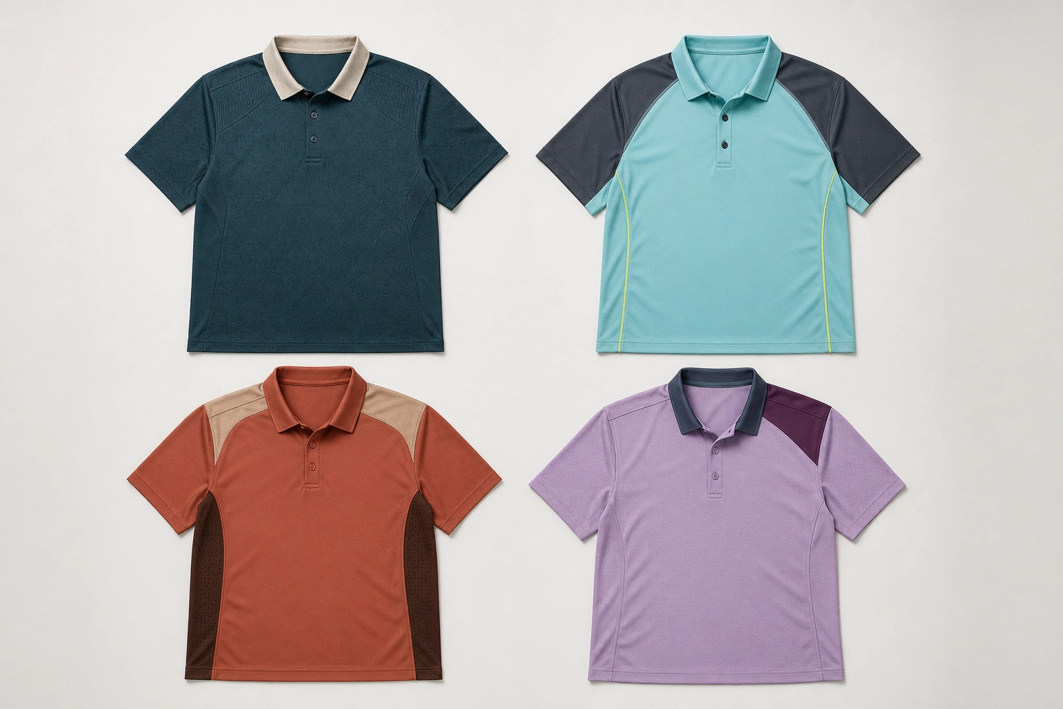 Unbranded custom team polos for padel apparel manufacturing