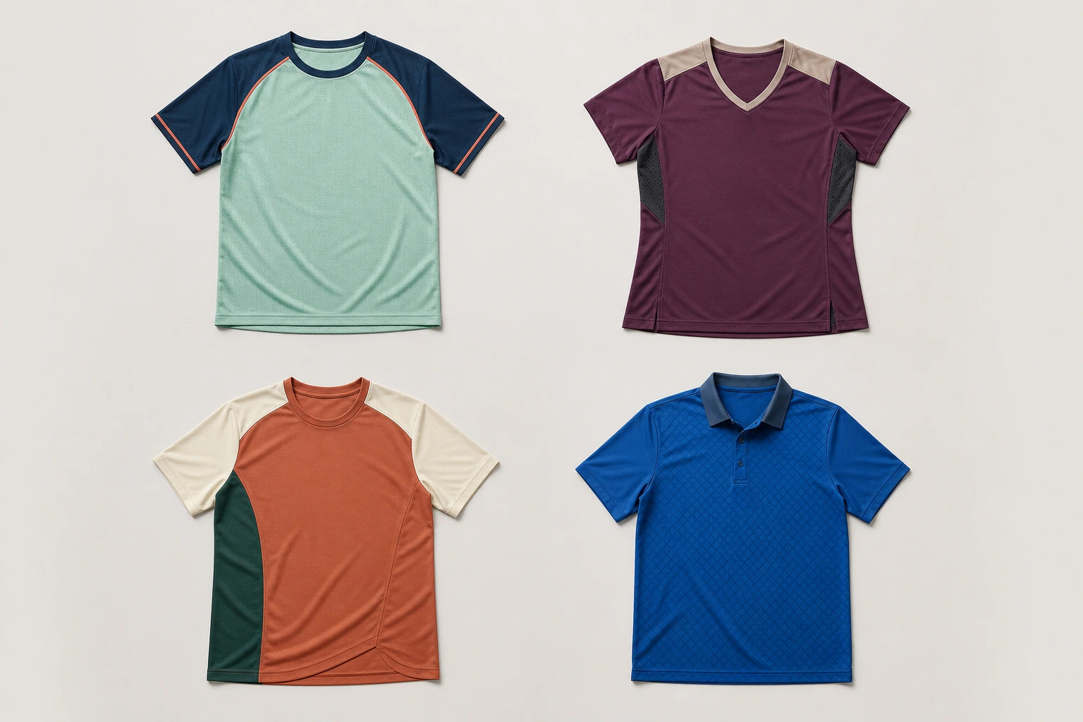 Unbranded custom pickleball shirts for pickleball apparel manufacturing