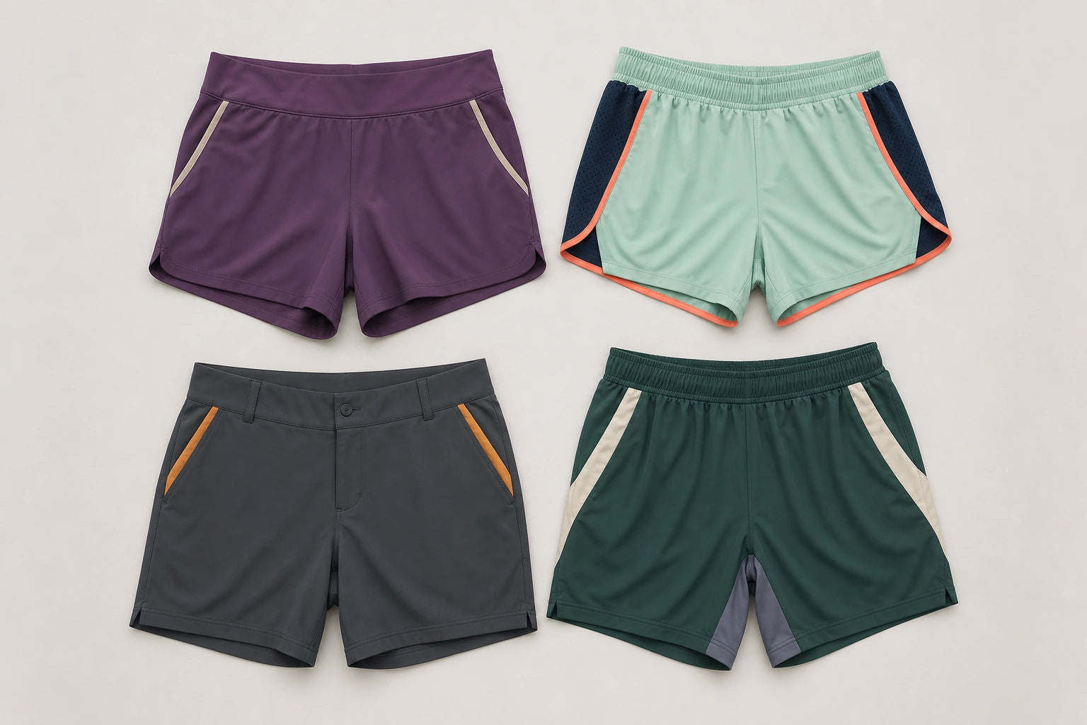 Unbranded custom pickleball shorts for pickleball apparel manufacturing