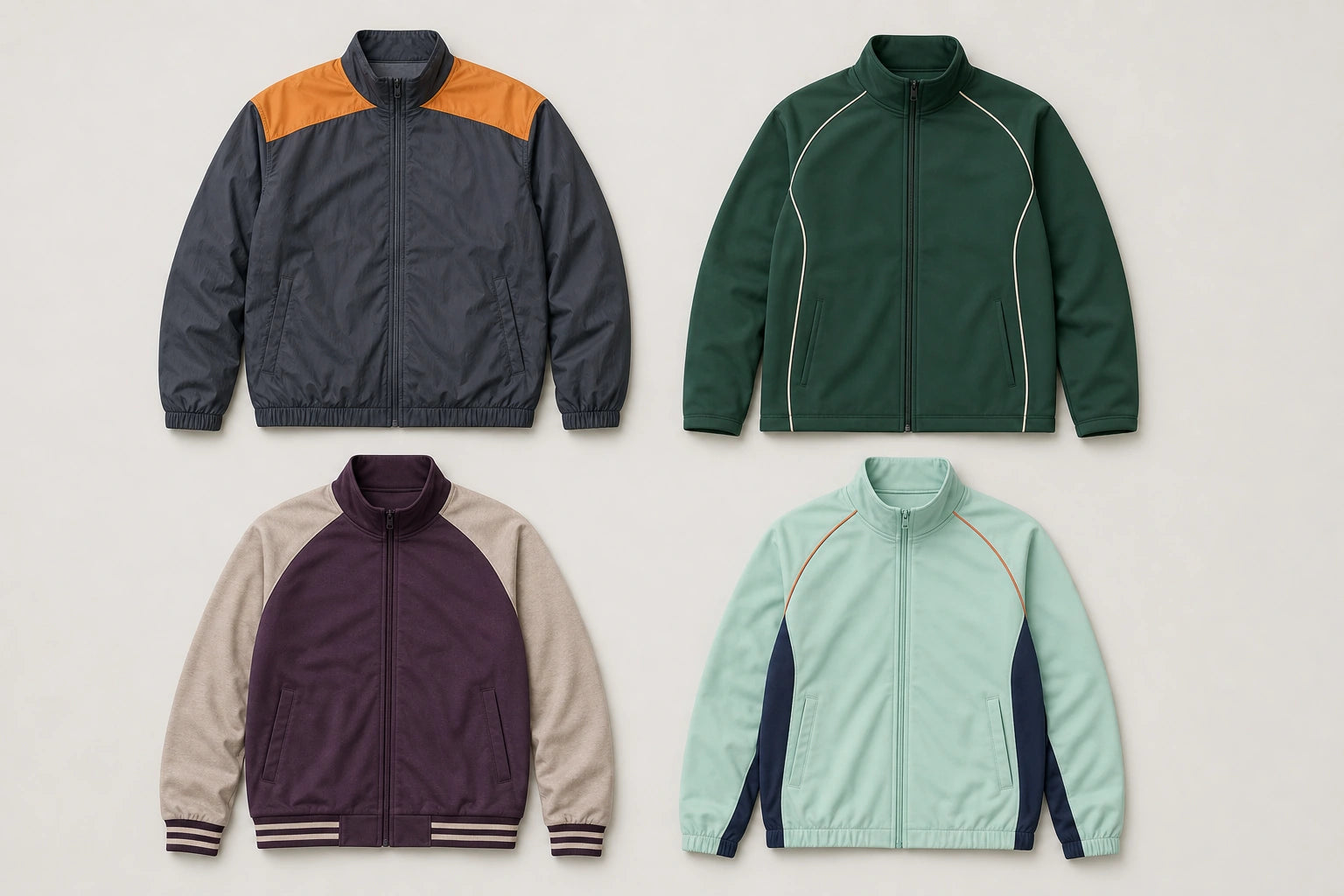 Unbranded custom warm-up jackets for pickleball apparel manufacturing