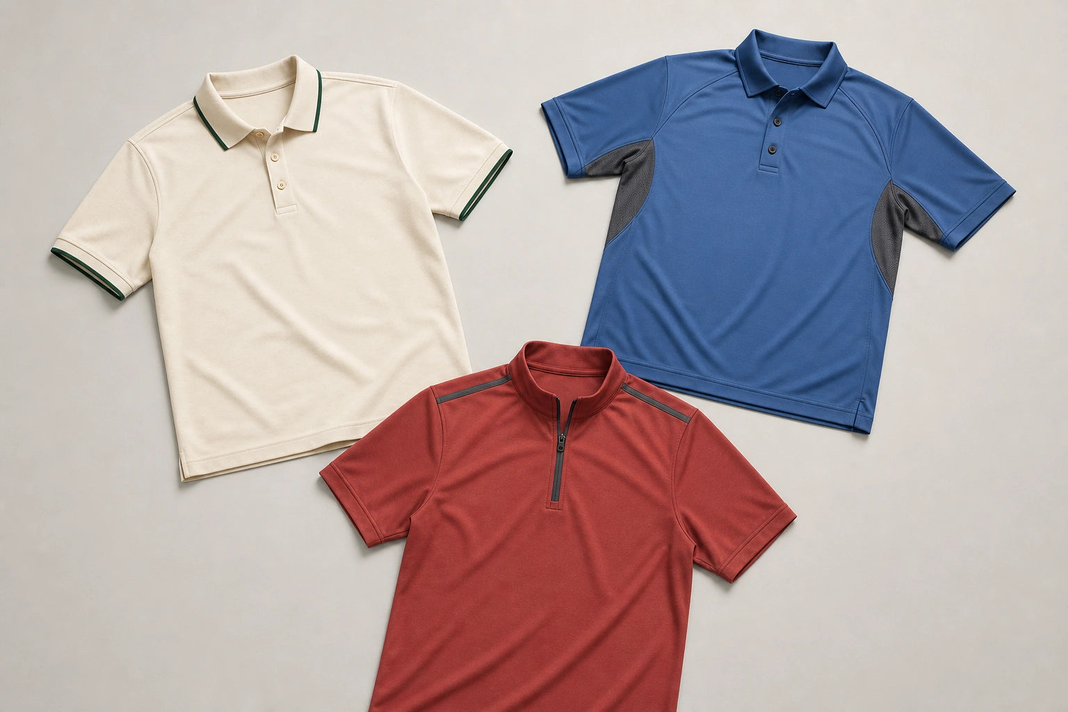 Unbranded custom paddock polos for pit crew uniform manufacturing
